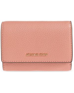 Michael Kors Bryant Medium Pebbled Leather Wallet - Roze