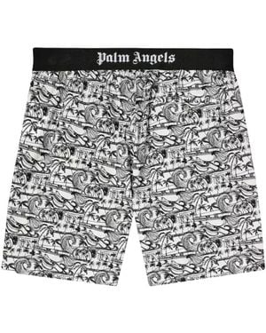 Palm Angels Short Shorts - Grey
