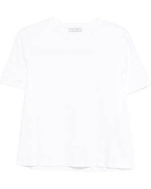 Le Tricot Perugia Tops ,Wit ,T-Shirt Girocollo Mezza Manica