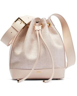 N°21 Borsa a secchiello elegante con logo dorato - Neutro