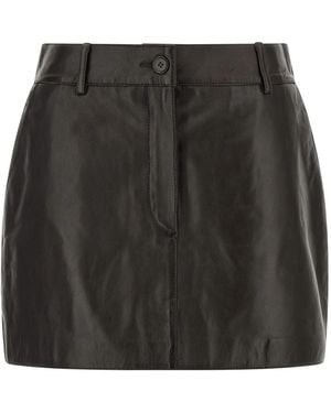 P.A.R.O.S.H. Leather Skirts - Negro