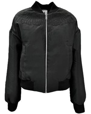 Marcelo Burlon Bomber Jackets - Negro