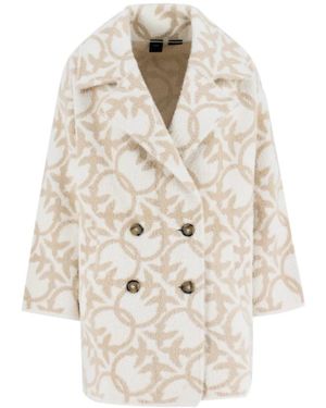 Pinko Double-Breasted Coats - Naturel