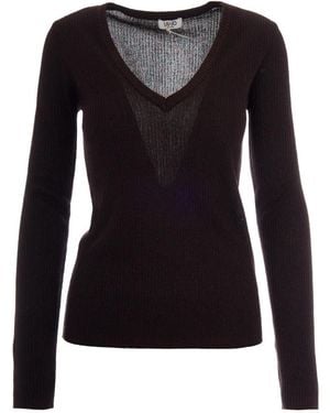 Liu Jo V-Neck Knitwear - Noir