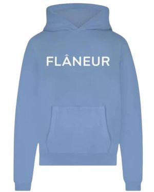 flâneur Blauwe Bedrukte Trui