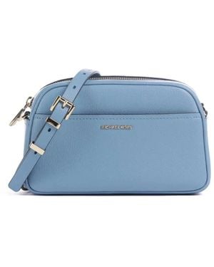 Michael Kors Jet Set Small Leder Kameratasche - Blau