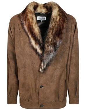 MM6 by Maison Margiela Faux Fur & Shearling Jackets - Brown