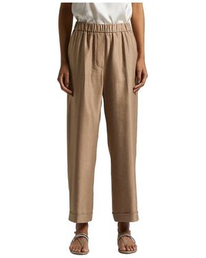 Peserico Straight Trousers - Neutro