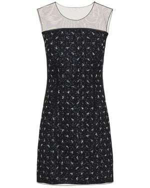 Iceberg Neues Formkleid Mit Schwarzem Und Grauem Hintergrunddruck Aus Eco-True Viskose