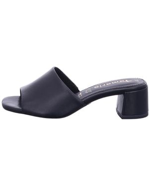 Tamaris Heeled Mules - Blue
