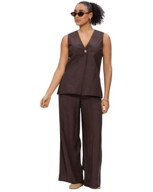 Object Objisla Yui S/L Lo Waistcoat - Rood