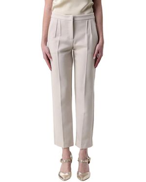 Patrizia Pepe Cropped Trousers - Naturel