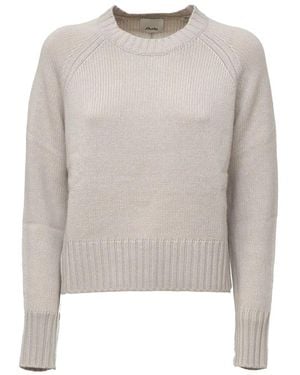 Allude Truien & Vesten ,Kasjmier Ronde Hals Gebreid - Grijs