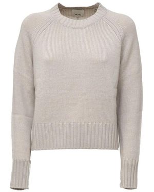 Allude Truien & Vesten ,Kasjmier Ronde Hals Gebreid - Grijs