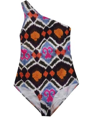 Feel me fab Badmode ,Veelkleurig ,Cadaques Bedrukte Badpak - Blauw