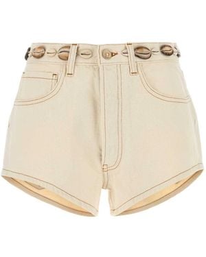 Alanui Denim Shorts - Natural