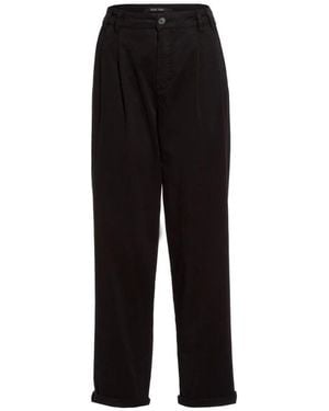 MARC AUREL Schwarze Hose Mit Schnürung Und Taschen