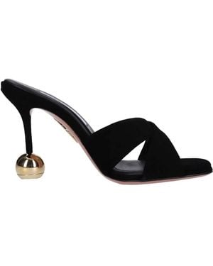 Aquazzura Heeled Mules - Nero