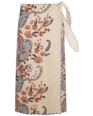 FARM Rio Midi Skirts - Neutro