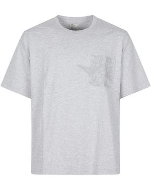 Etro T-Shirt Met Borstzak - Grijs