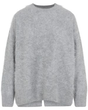 Max Mara Luxuriöser Cashmere Grauer Pullover Aw25