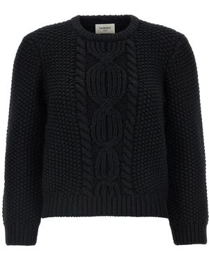 Saint Laurent Truien & Vesten ,Zwart ,Truien