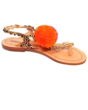 Maliparmi Flat Sandals - Orange