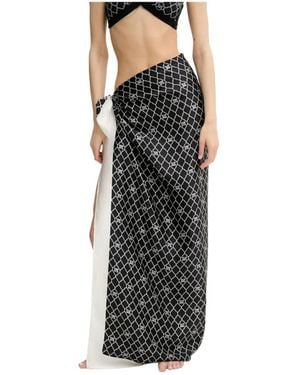 Max Mara Silky Scarves - Negro