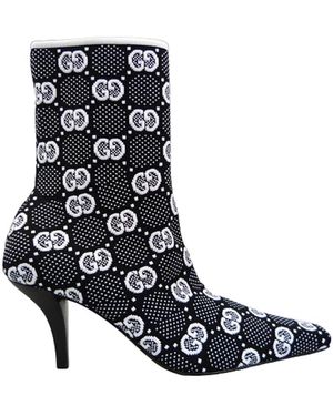 Gucci Gg 75Mm Gebreide Enkelboots - Blauw