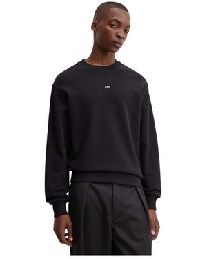A.P.C. Sweat Boxy Micro Logo Gots - Zwart