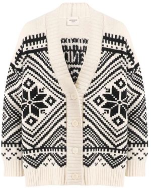 Weekend by Maxmara Truien & Vesten ,Veelkleurig ,Wol Belgio Cardigan - Zwart