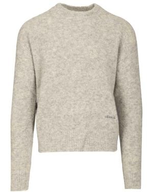 Ami Paris Alpaka-Mischung Rundhals-Pullover - Grau