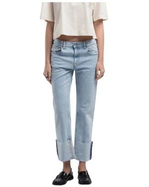 Replay Urban Straight Fit High-Waisted Jeans - Blau
