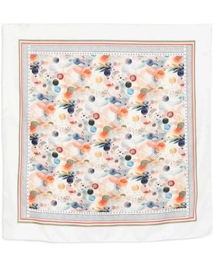 D'Aniello Silky Scarves - White