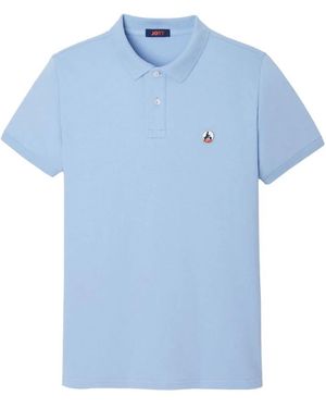 J.O.T.T Tops ,Blauw ,Katoen Basic Katoenen Poloshirt