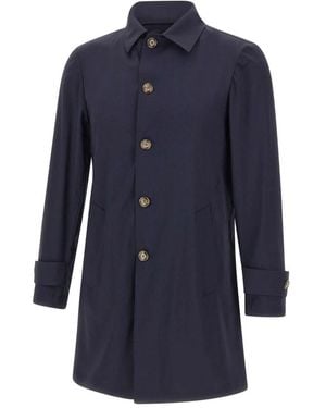 Barba Napoli Single-Breasted Coats - Blue