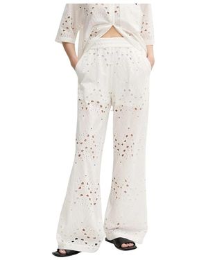 Gestuz Wijde Broek - Wit