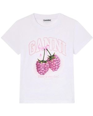 Ganni T-Shirts - Blanco