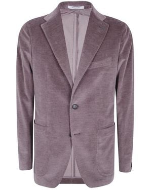 Tagliatore Jassen ,Bruin ,Katoen Montecarlo Single Breasted Jacket - Paars