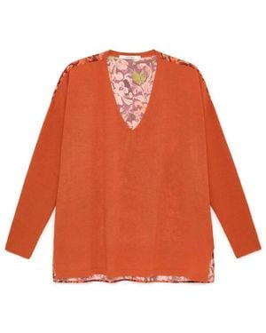 Maliparmi V-Neck Knitwear - Orange