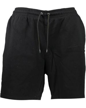 K-Way Schwarze Baumwoll-Sportshorts Mit Elastischem Bund