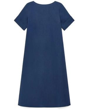 Maliparmi Tijdloze Linnen Jurk - Blauw