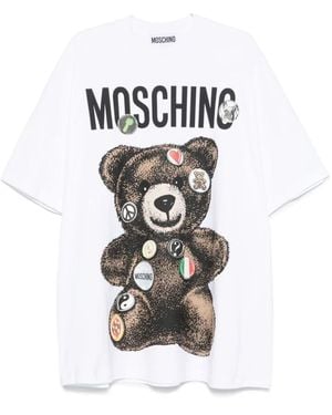 Moschino Weiße Kleider Für Frauen - Schwarz
