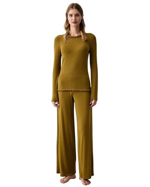 Twinset Langärmeliges Pyjama-Set Mit Rüschen - Mettallic