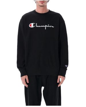 Champion Hoodies & Sweatvesten ,Zwart ,Reverse Weave Crewneck