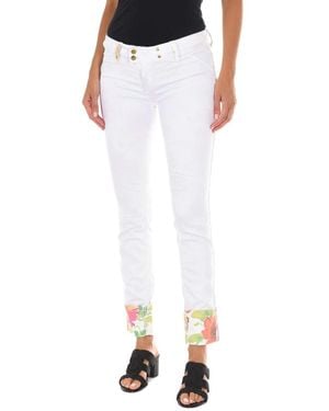 Met Slim-Fit Trousers - White