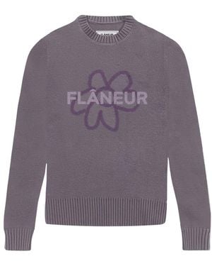 flâneur Round-Neck Knitwear - Violet