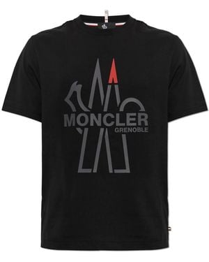 Moncler Tops ,Zwart ,Katoen Après-Ski T-Shirt