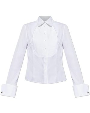 McQueen Overhemden ,Wit ,Katoen Fitted Cotton Shirt