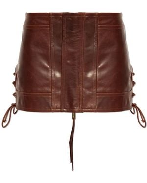DSquared² Leather Skirts - Brown